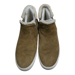 Women's Tan Suede Slip-On Shoes